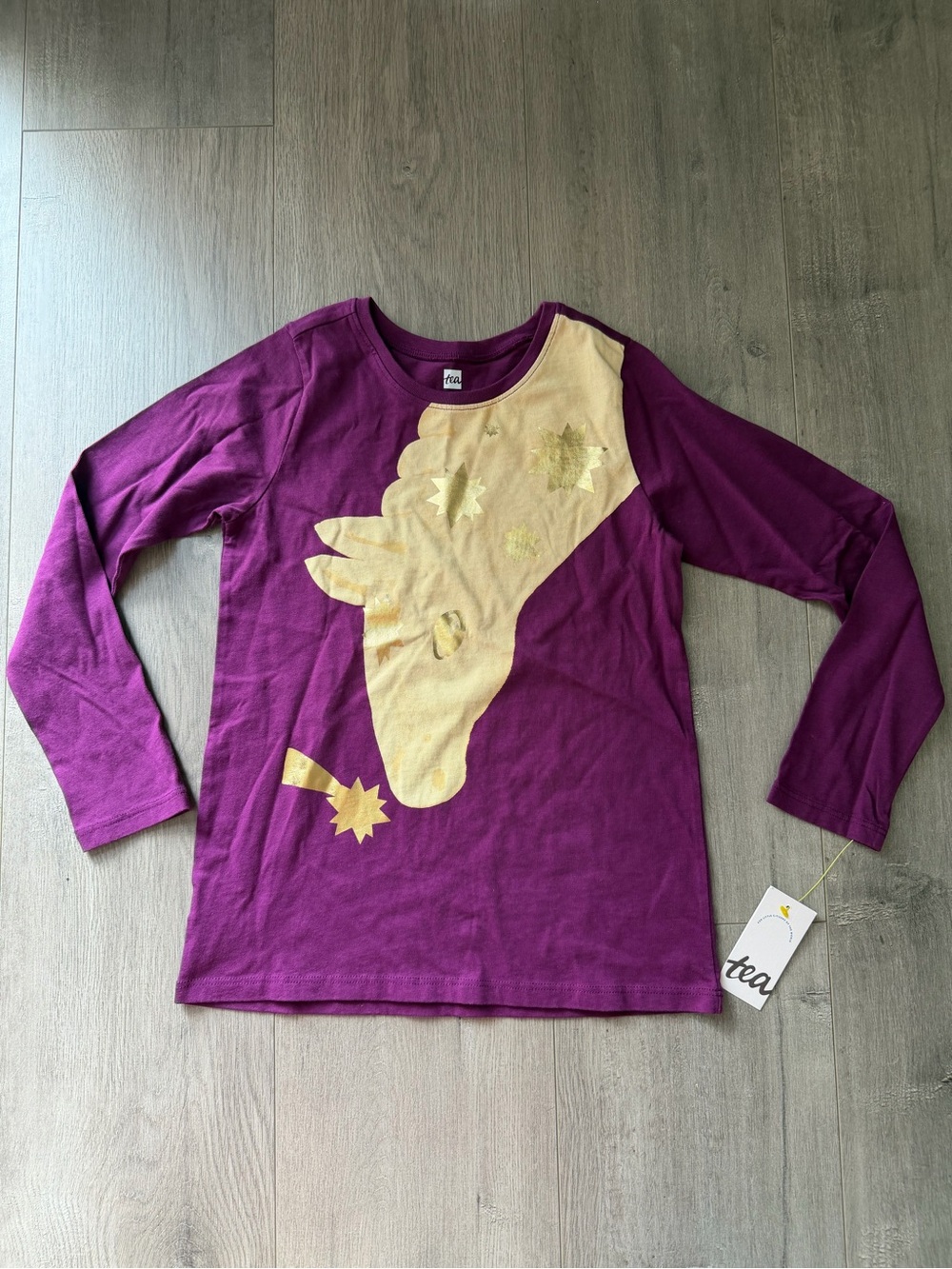 NWT Tea Collection GOLDEN HORSE GRAPHIC TEE - size 7